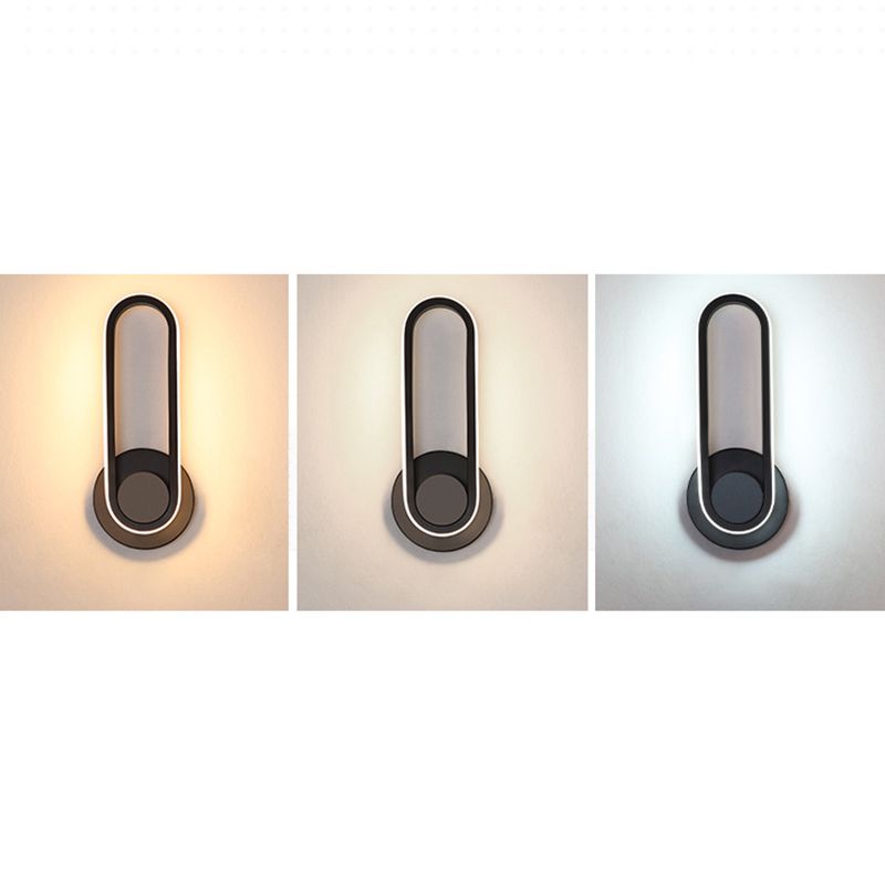 Nordic Modern Simple Rectangular Gold LED Personality Living Room Wall Lamp