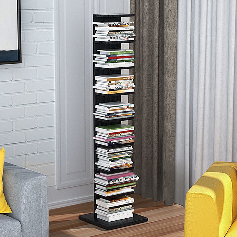 Vertical with Shelves Shelf Bookcase Stackable Engineered Wood Bookcase 13.8" Wide