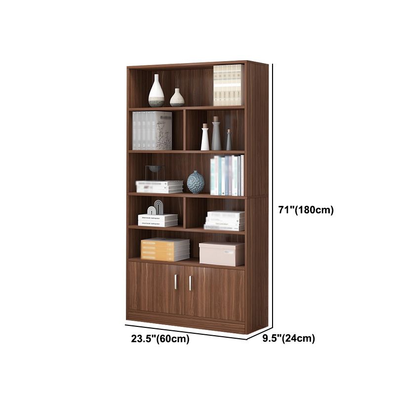 Manufactured Wood Standard Bookshelf Scandinavian Vertical Closed Back Bookshelf