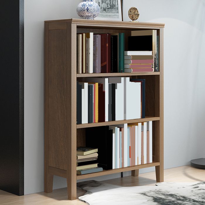 Contemporary Standard Bookcase Closed Back Wooden Bookshelf with Shelves