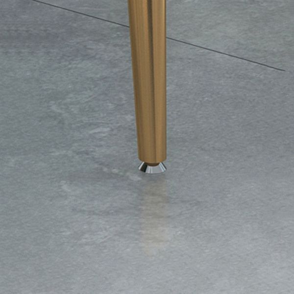 Stone Top Gold Base Dinner Room Kitchen Table Traditional Luxury Rectangle Dining Table