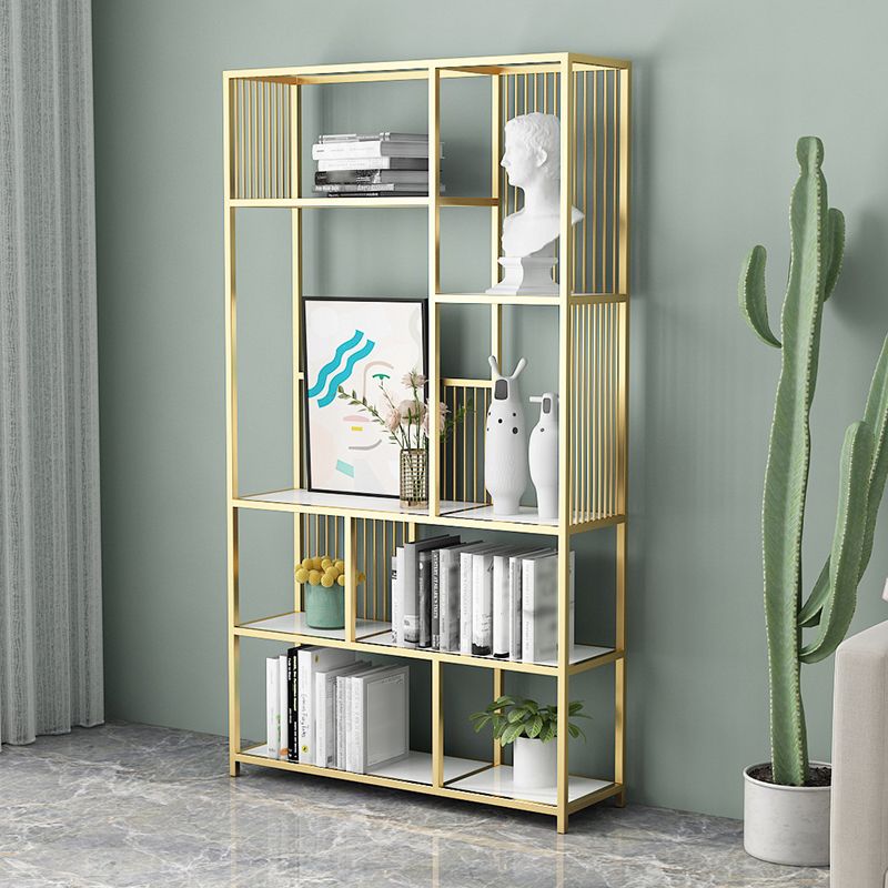 Gold and Black Etagere Bookshelf Scandinavian Iron Bookshelf for Home Office