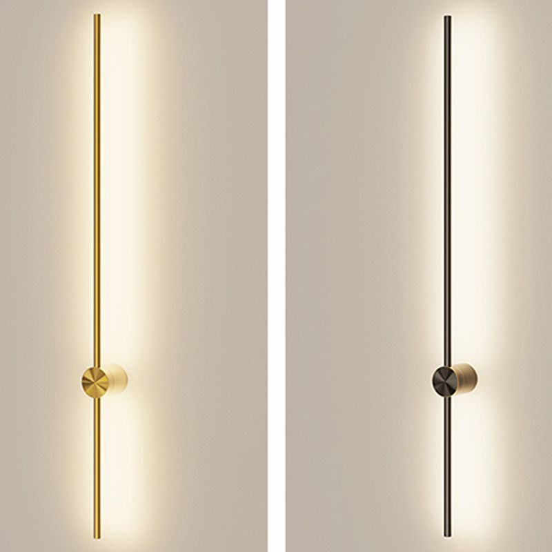 Modern Style Linear Shape Wall Sconce Metal 2 Light Wall Lighting for Bedroom