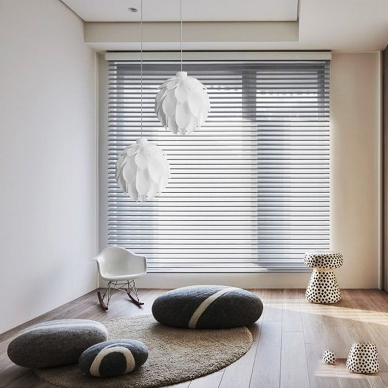 White Plastic Single Hanging Lamp in Modern Creative Style Wrought Iron Pinecone Pendant Light