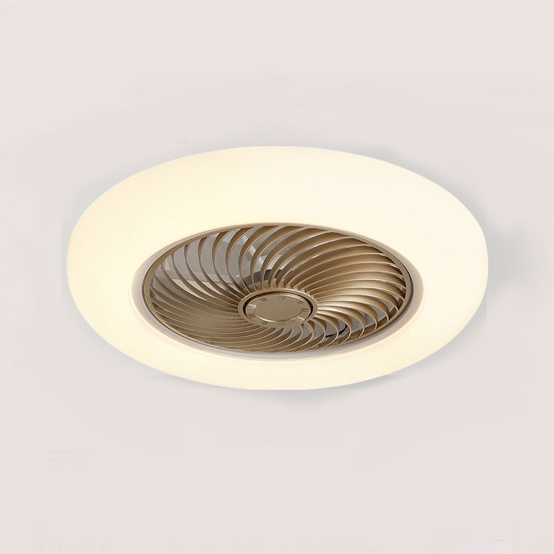 Stilvolle minimalistische runde Lüfterlampe Acryl Schlafzimmer LED SEMI BUSH MOUNT Deckenleuchte