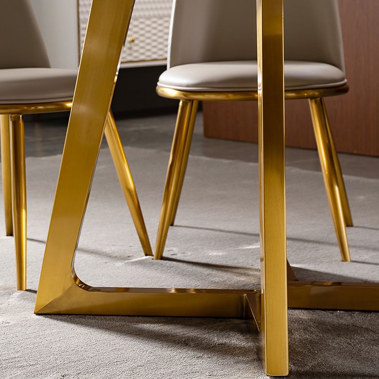 1/4/5/7 Pieces Dining Chairs Set Round Sintered Stone Dining Table Set for Home Use