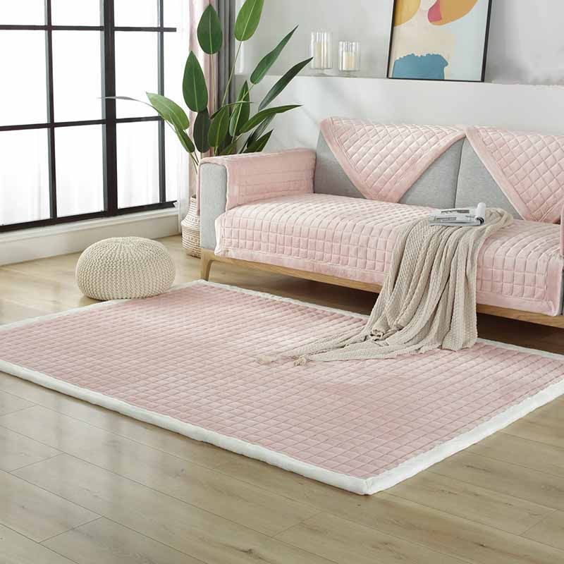 Tapis de chambre à coucher rose Couleur de couleur Polyester Rapier
