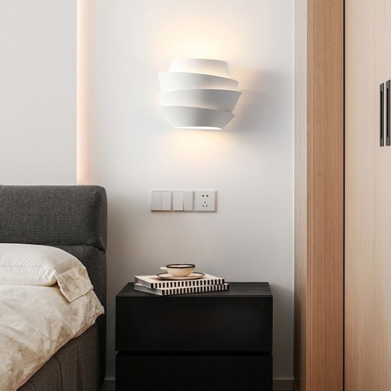 2 - Light Kids Style Wall Mounted Fixture Unique Metal Wall Sconce in White