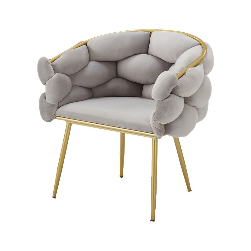 Scandinavian Luxury Upholstered Armless Dining Chairs Solid Back Chair