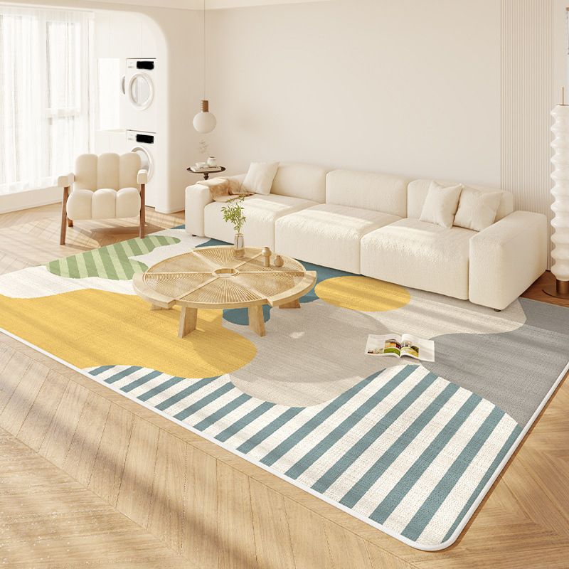 Nordic Simple Rug Light Color Imitation Cashmere Indoor Rug Non-slip Area Carpet for Bedroom