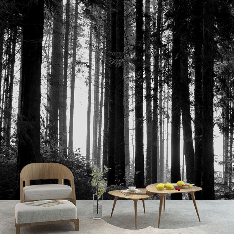 Mysterious Forest Landscape Mural Moisture Resistant Modern Style Bedroom Wall Art