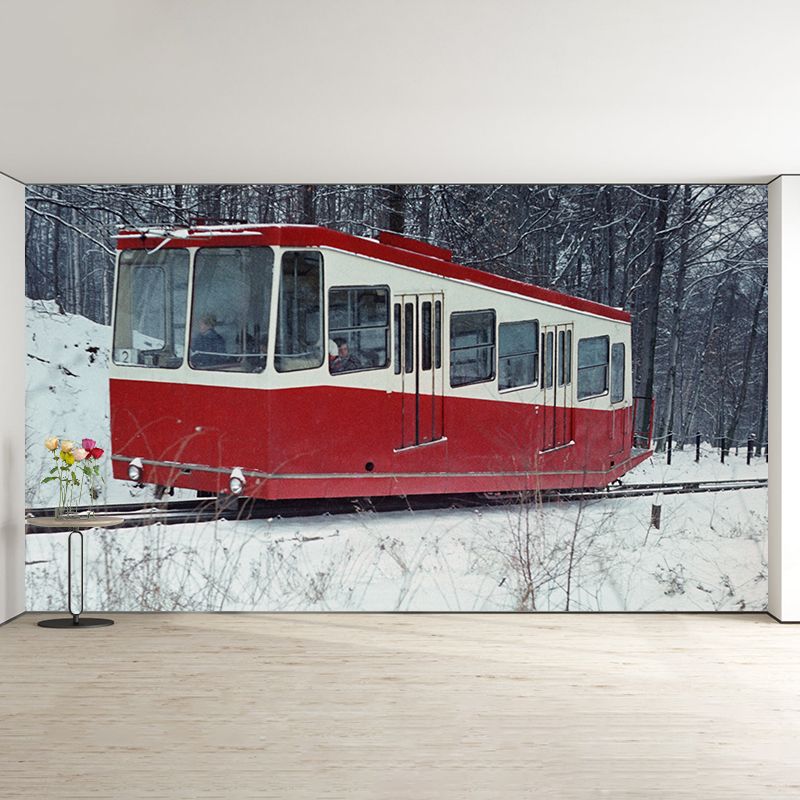 Contemporary Transportation Wall Decals Stain Resistant Mural for Living Room