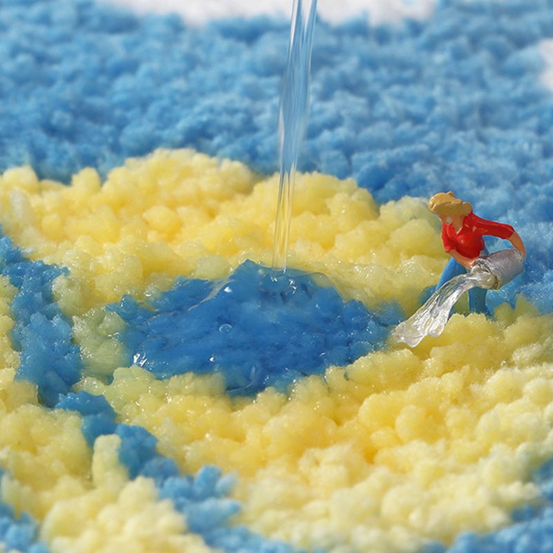 Tapis de couleur verte Polyester Tapis simple Tapis résistant aux taches pour la décoration intérieure