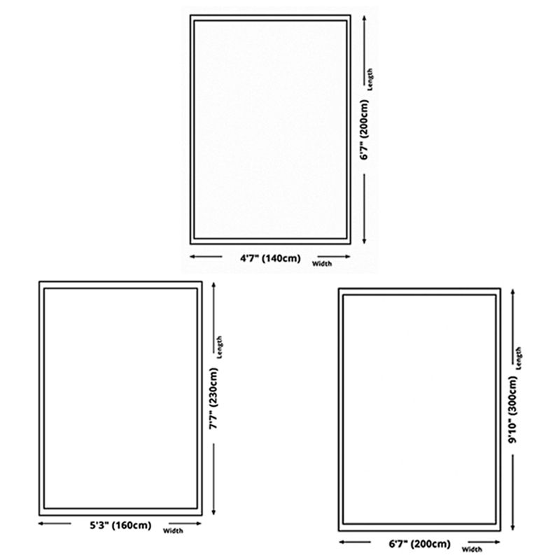 Funky Living Room Carpet Contrast Panel Geometric Area Rug Polyester Carpet with Non-Slip Backing