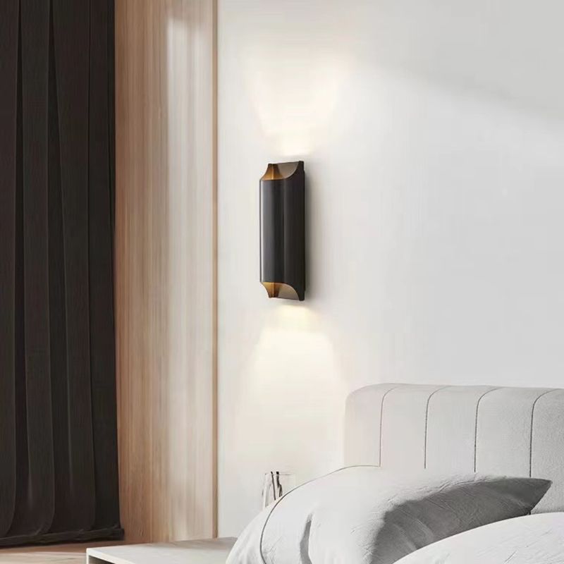 Modernism Wall Sconce Black Sconce Lighting with Copper for Hallway