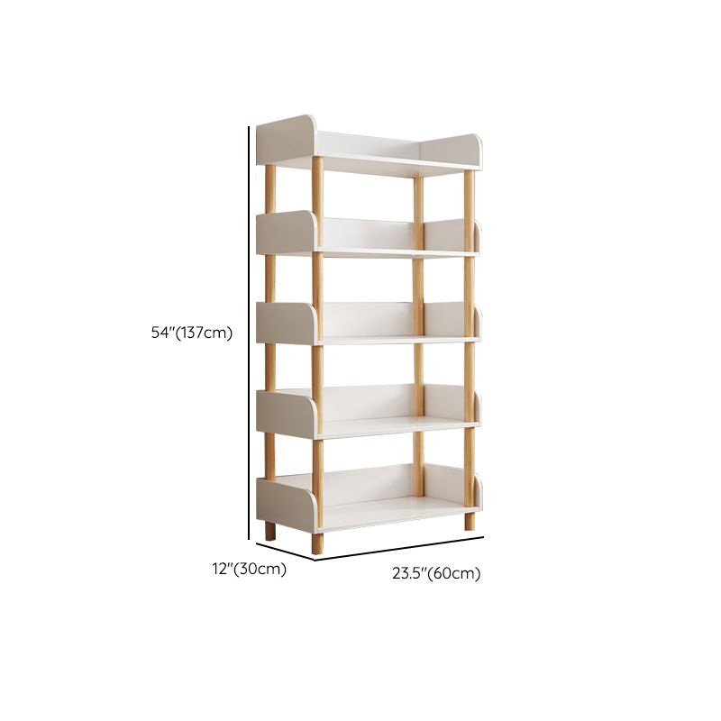 Scandinavian Standard Bookshelf Open Back Engineered Wood Bookcase