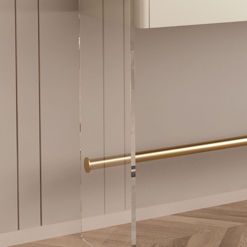 15.74" Wide Make-up Vanity with 3 Storage Drawers Bright White Dresser