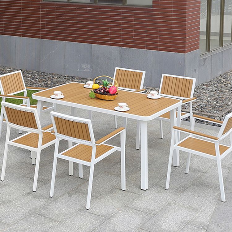 Industrial Dining Side Chair/Dining Armchair with Aluminum Base