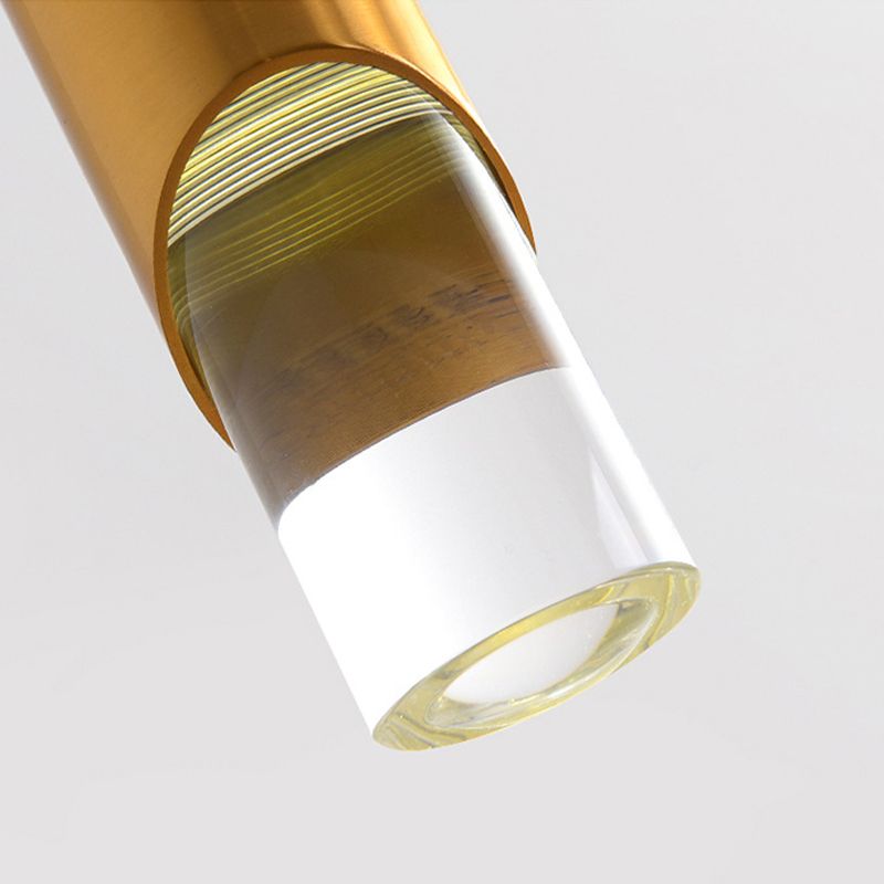 1 cylindre léger suspendu moderne simplicité suspension acrylique pour restaurants