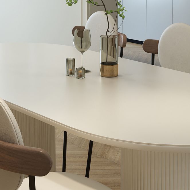 Metal and Slate Table Modern Minimalist Home Wood Base Dining Table