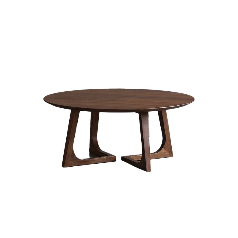 Contemporary Wooden Bunching Tables Round Medium Wood Coffee Table