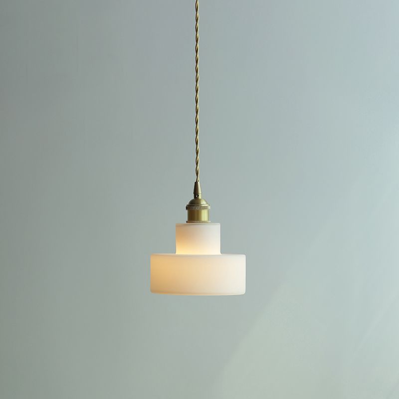 Luce a pendolo in vetro bianco Luce appennata a sospensione per guardaroba