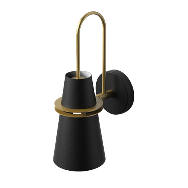 Modern Style Tapered Shape Wall Sconce Metal 1 Light Sconces for Bedroom