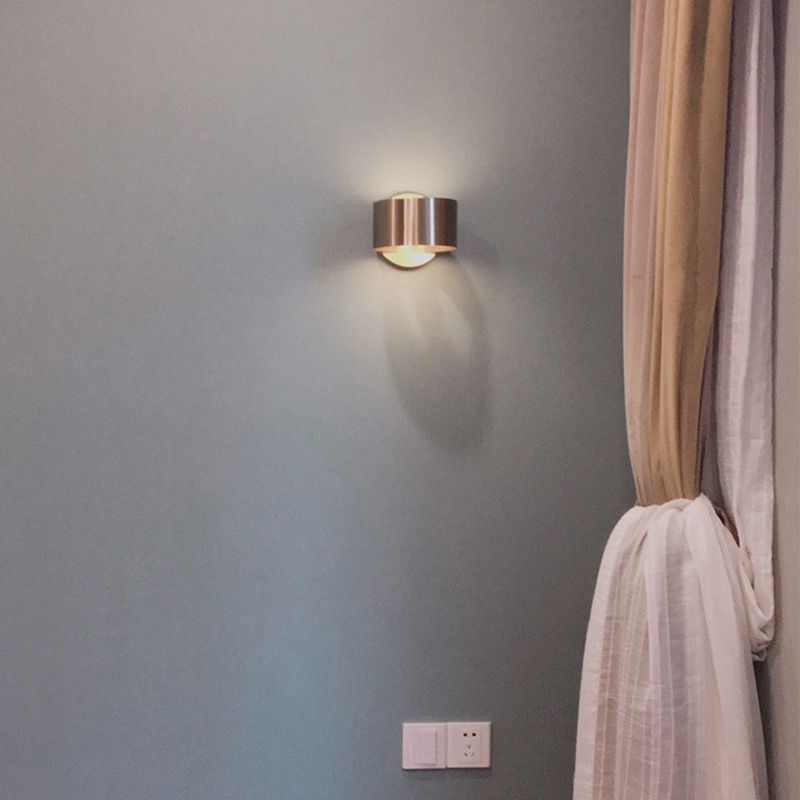Gold Wall Lamp 1-Light Wall Mount Lamp with Metal Shade for Bedroom