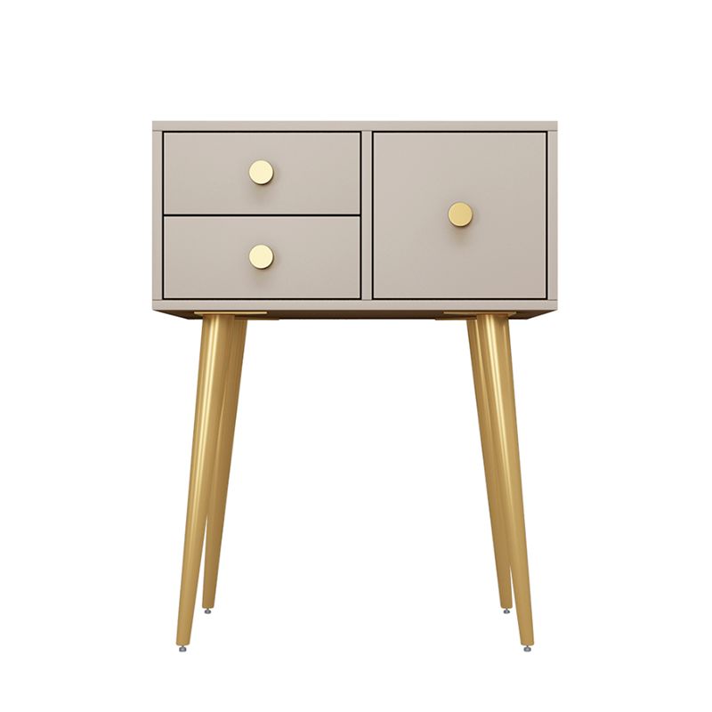 23. 6" Wide Vanity Table Set with Stool Modern 3-Drawer Dressing Table