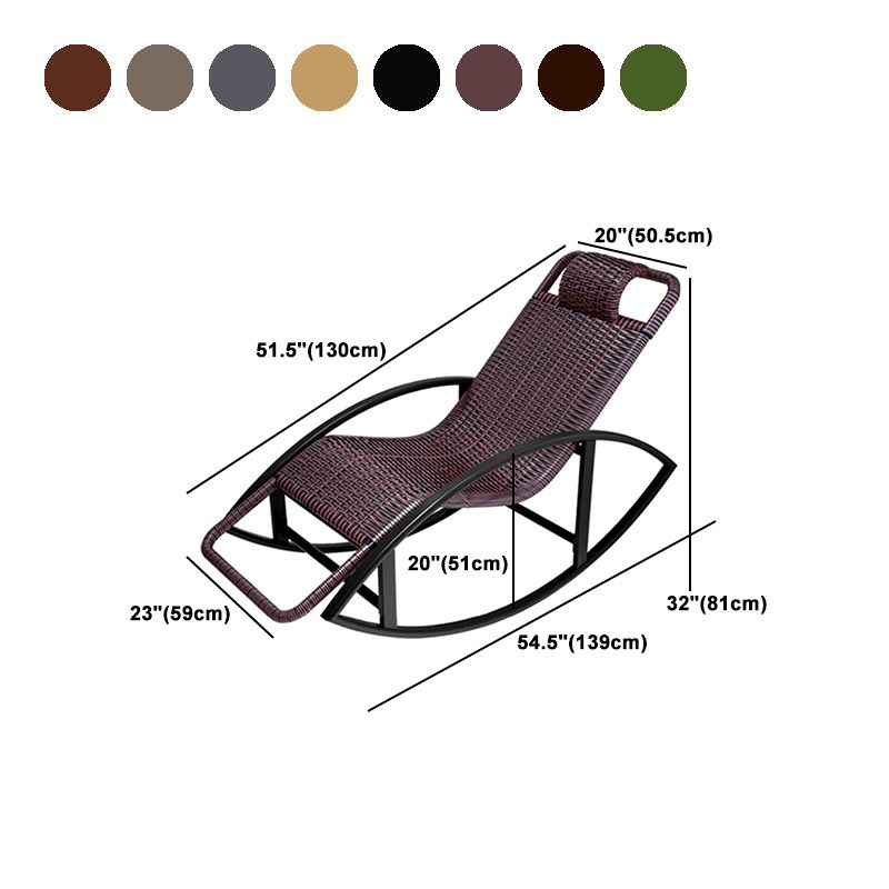 Wicker Spindle Rocking Chair Contemporary Outdoor Rocker Chair