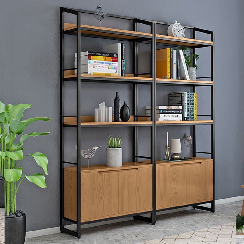 Etagere Metal Bookshelf Natural Shelf Bookcase for Study Room