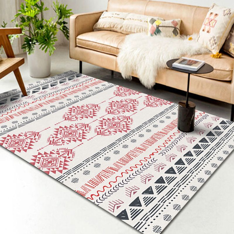 Décoration de maison de couleur claire Tapis rétro Southwestern Print Area Rapis Polyester avec tapis lavable