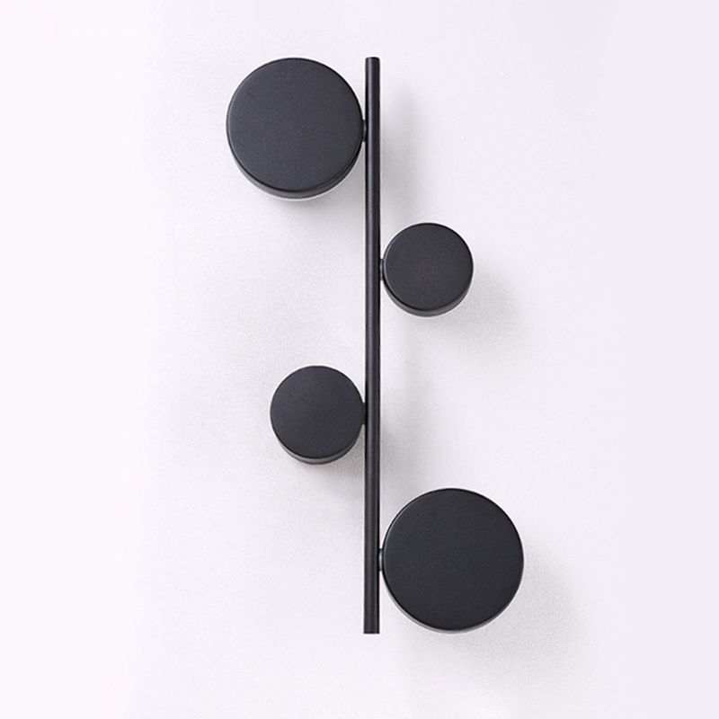 3-Light Contemporary White/Black Wall Mounted Sconce Metal Wall Light for Bedroom