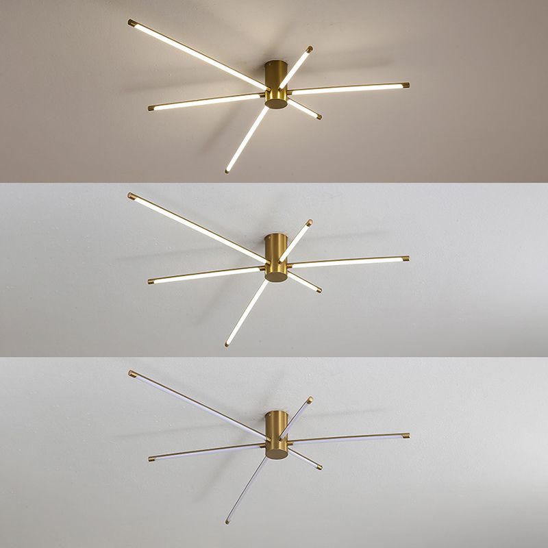 Strips Halbbündige Deckenleuchte Moderner Metall-LED-Deckenleuchte für halbbündige Montage