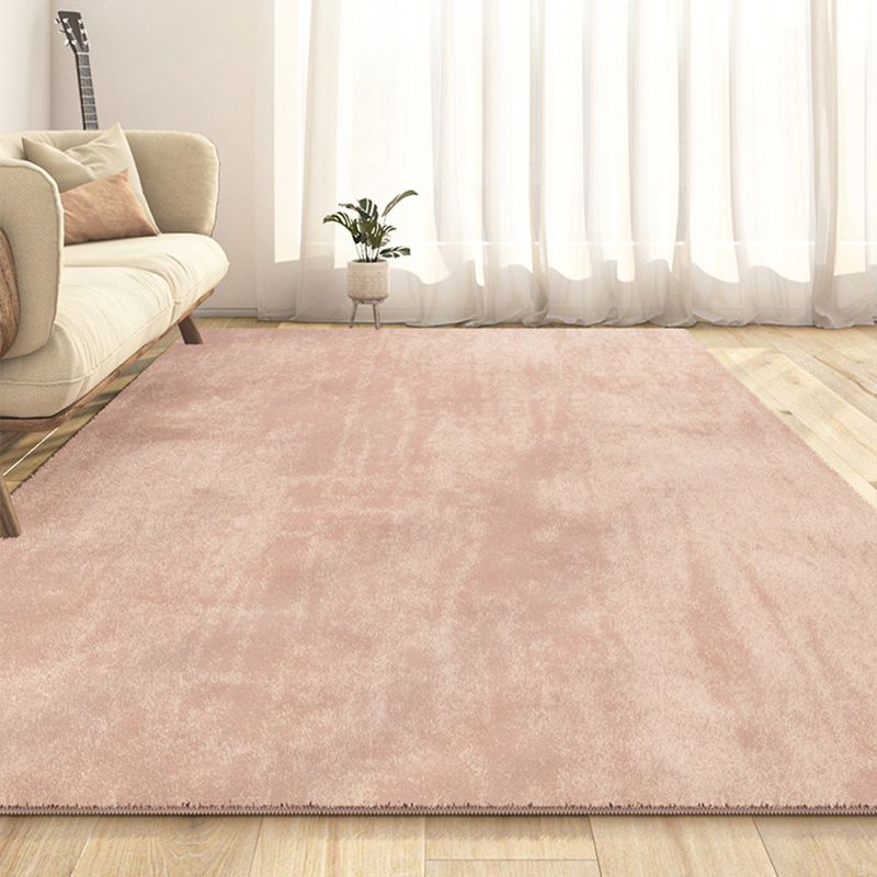 Light Color Simplicity Area Rug Polyester Solid Rug Non-Slip Backing Indoor Rug for Living Room