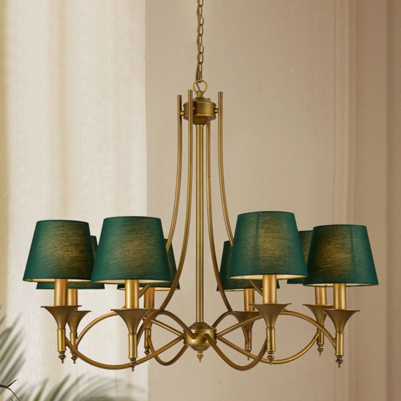 Multi-Head Chandelier Lighting Fixtures Traditional Chandelier Pendant Light with Fabric Shade
