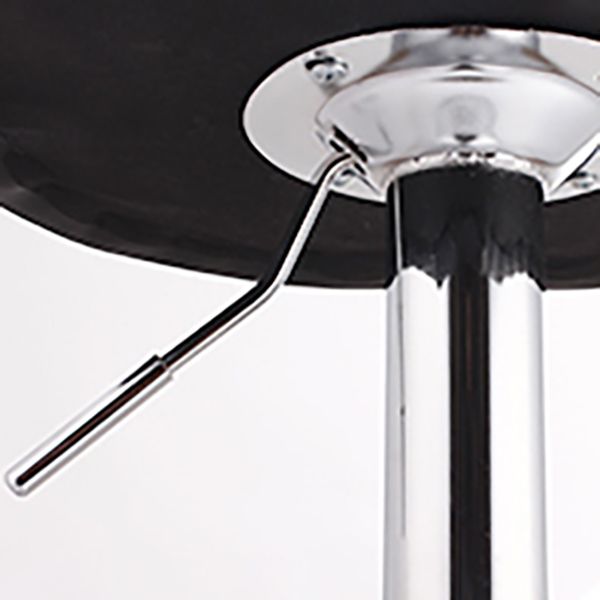 Scandinavian Metal Barstool Faux Leather Footrest Adjustable Counter Stool