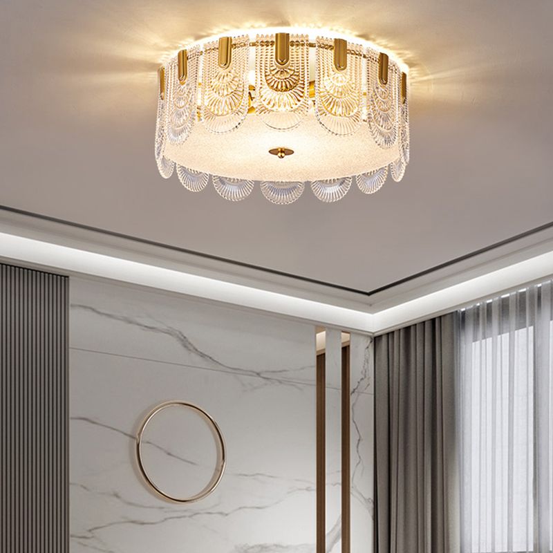 Nordic Glass Ceiling Light Creative Flush Mount Ceiling Light Fixture for Bedroom