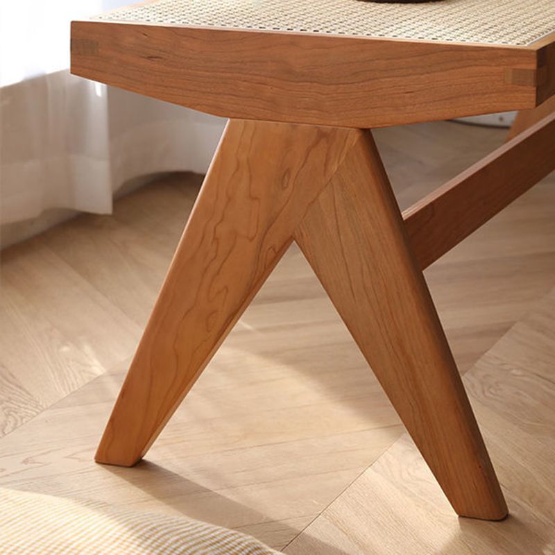 11.7-inch Width Tropical Entryway Bench Solid Wood Seating Bench