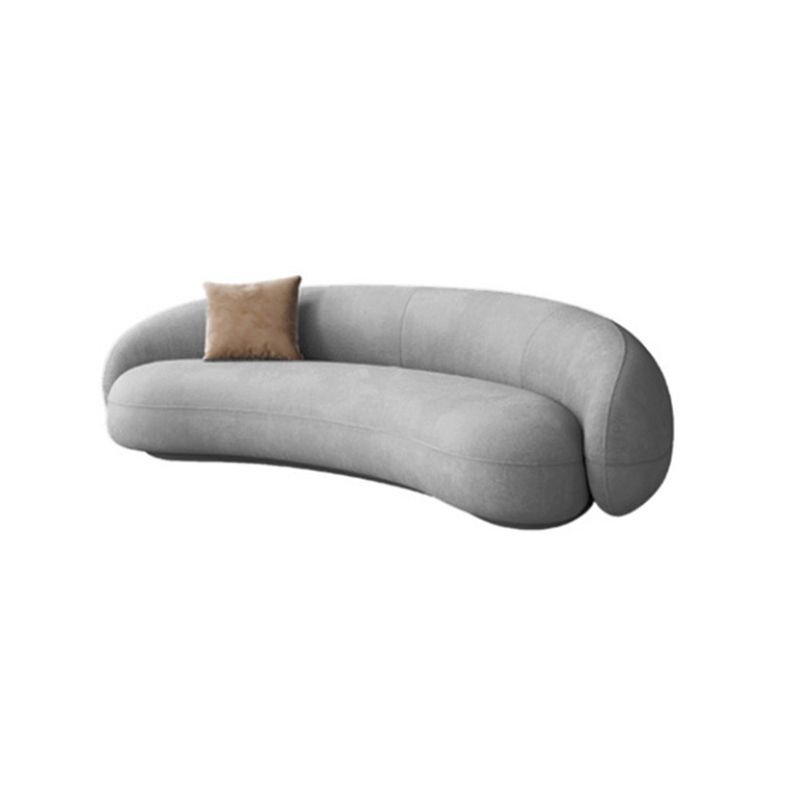Contemporary Sofa with Tuxedo Arm for Living Room Curved Sofa