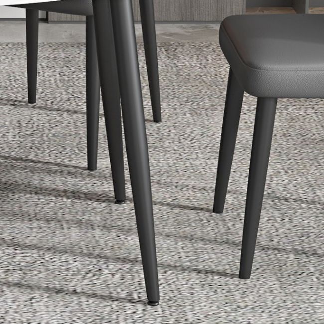 4-foot Stone Dinette Table Simplicity Style Round Dining Table with Drop Leaf