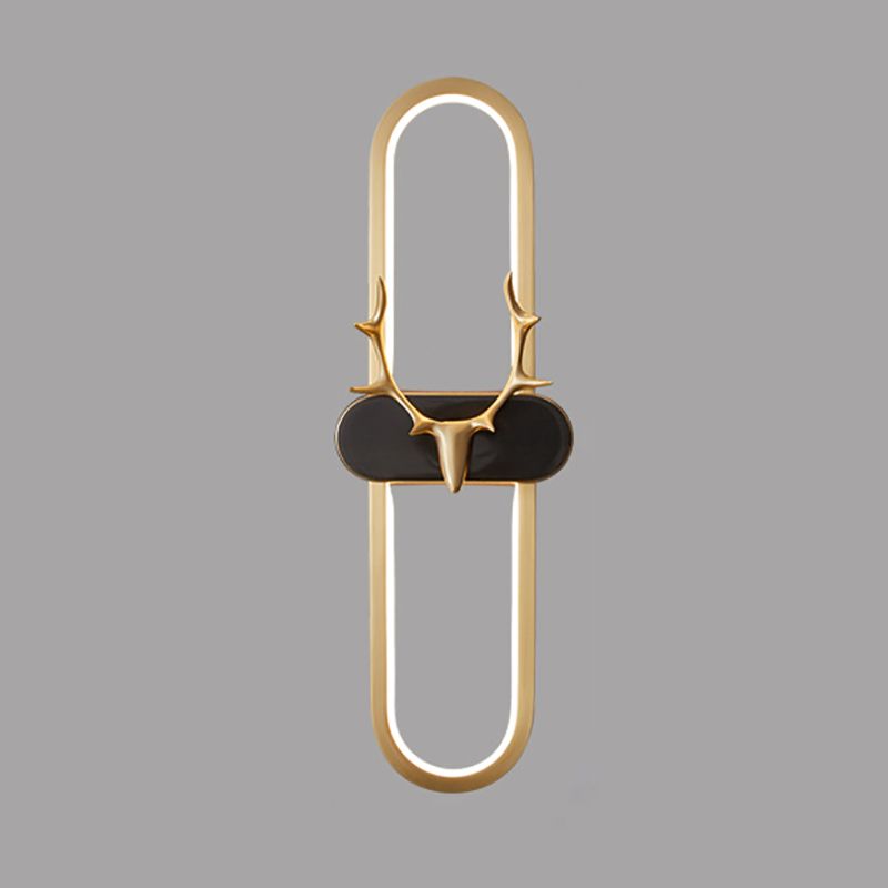 Modern Linear Wall Mount Lighting Minimalist Metallic LED Wall Sconce for Sitting Room