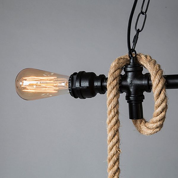Cage Shape Pendant Lighting Modern Style Metal 1/3/5 Lights Hanging Lamp in Brown