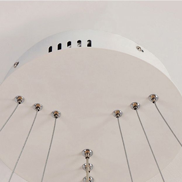 Modern Simplicity Orbit Pendant Chandelier Acrylic Hanging Light Fixture for Living Room