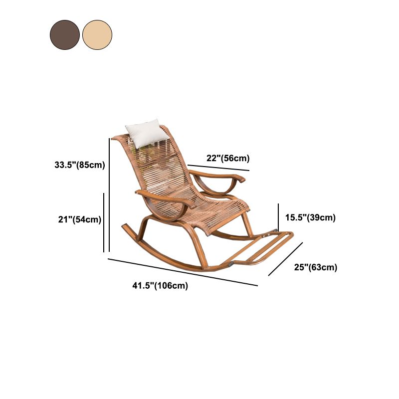 Contemporary Recliner Chair Rattan/Wicker Recliner Chair with Pillow