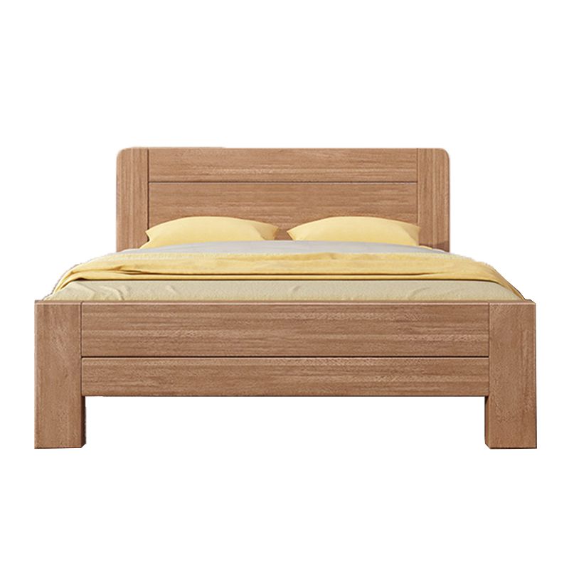 Scandinavian Walnut with Headboard Rectangular Panel Standard Bed