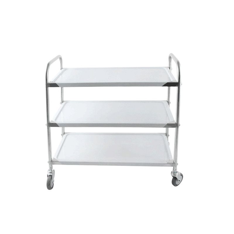 Modern Stainless Steel Prep Table Rectangular Rolling Prep Table for Dining Room