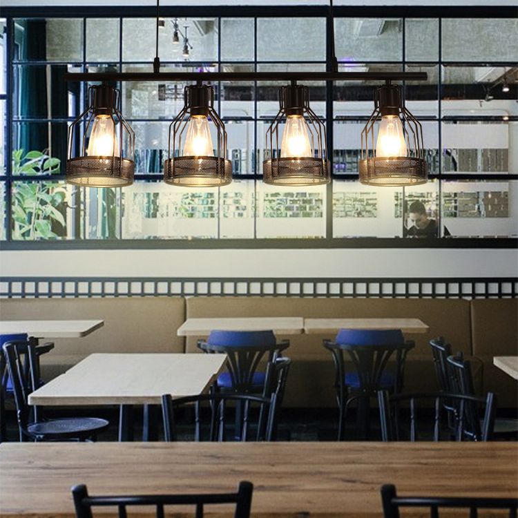 Metal Island Pendant Industrial Style Island Light Fixtures for Dining Room