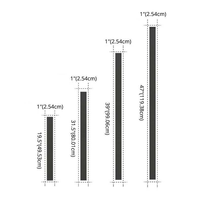 Lámpara de pared de línea delgada minimalista Metálico LED LED Surfate Surf Sponde de pared de la superficie