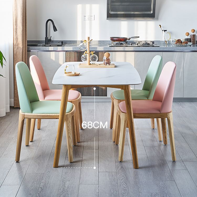 Tavolo da tavolo da top in pietra sinterizzato contemporaneo tavolo da pranzo rettangolo per cucina